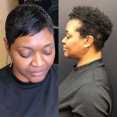 Relaxer cut and style