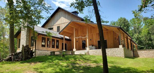 Barndominium living area.