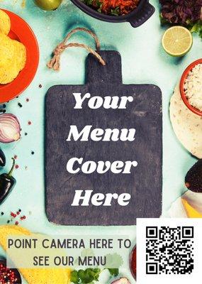 We upload your menu to the web and link it via QR code so customers can easily pull it up on their phones.