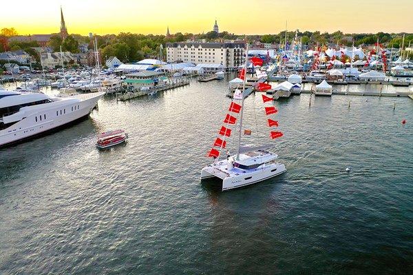 Fountaine Pajot Catamaran Sailing to the U.S. Sailboat Show in Annapolis