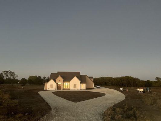 Rock driveway