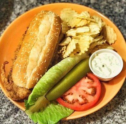 Fish Sandwich with Jalapeño Sauce - Made to Order