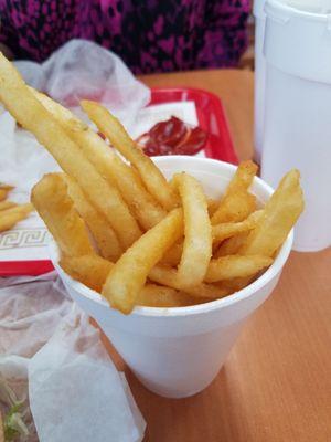 Extra crispy fries just like wifey loves!!!