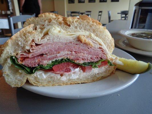 Italian assorted meat piled high