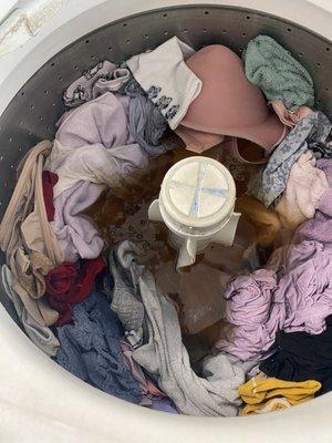 Laundry and the water being brown!!! Don't go to either