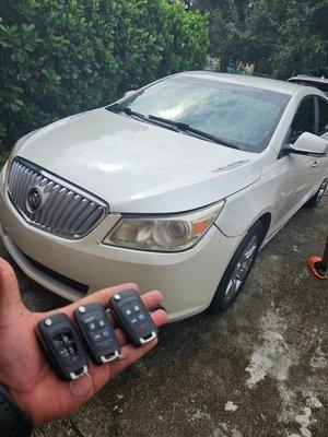 2013 Buick LaCrosse key duplication