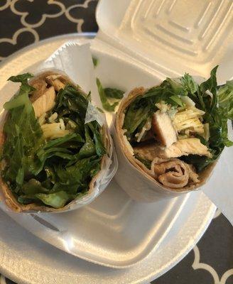 Grilled chicken caesar wrap (wheat)