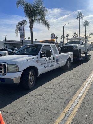 ADA Hauling a truck from the dealer ship!