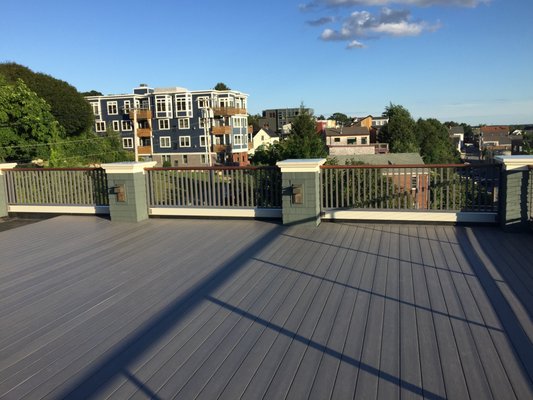 Roof top railing system.