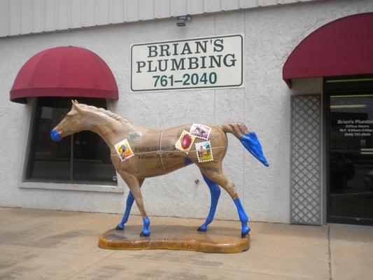 PONY XPRESS _One of the painted horses of Wichita Falls . . . part of the MANE EVENT art project