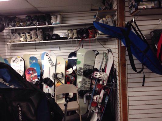 Snowboards and boots