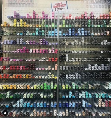 Copic markers galore at our new location in Easthampton!