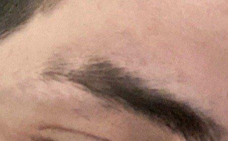 Eyebrow after haircut