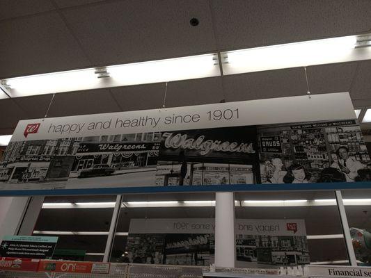 Check out. Walgreens since 1901