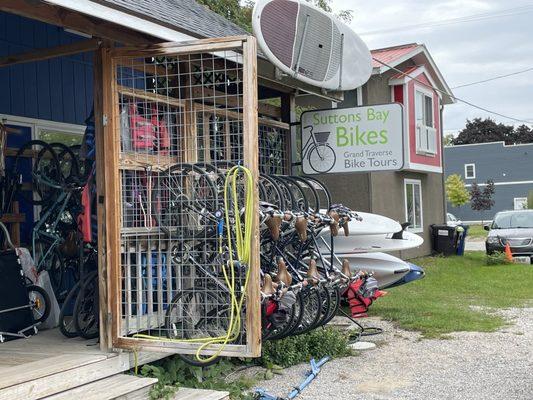 Back door bicycle pick up area