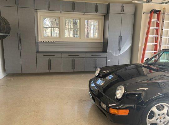 Gorgeous Garage cabinets in Pewter