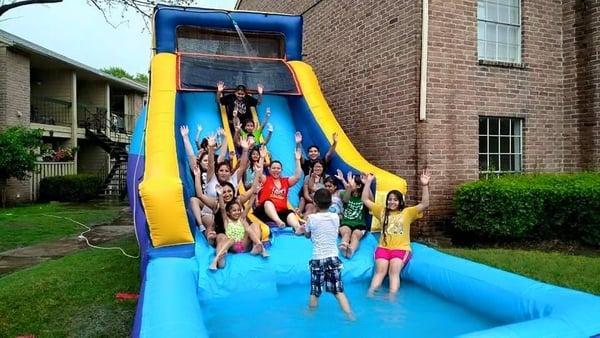 Waterslide fun for the kids & grown ups! For prices call 713.940.7018