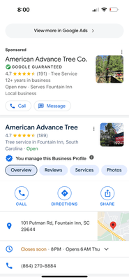 American Advance Tree