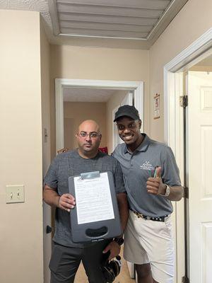 A happy home Owner Allstate insurance called in. we came out Mr V is getting his new architectural November 2023 charcoal black.