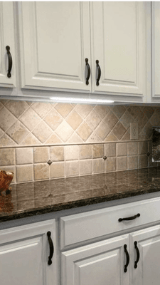 Classic backsplash with granite top