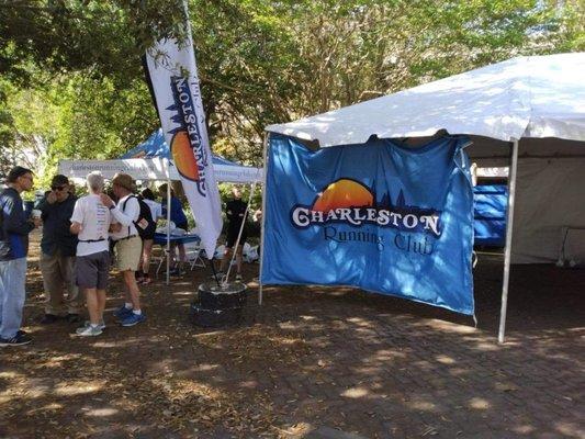 Our Charleston Running Club VIP tent.