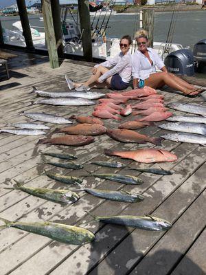 Great catch! Freeport tx fishing charter -red snapper, king mackerel , mahi mahi