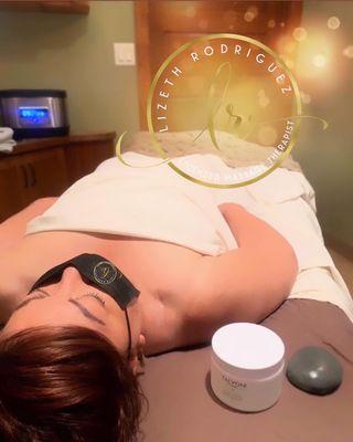 Hot stone massage with a CBD lotion upgrade