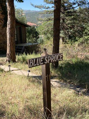 Blue Spruce Cabin.