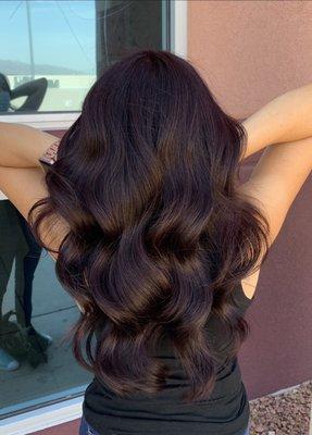 Plum hair color