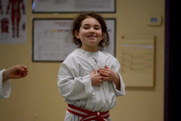 Karate training designed to target the stages of development of 4 - 6 year olds