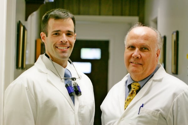 Dr. Russell Jr. or left Dr. Russell Sr. on right, Annapolis Dentist