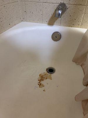 Stain in the bathtub