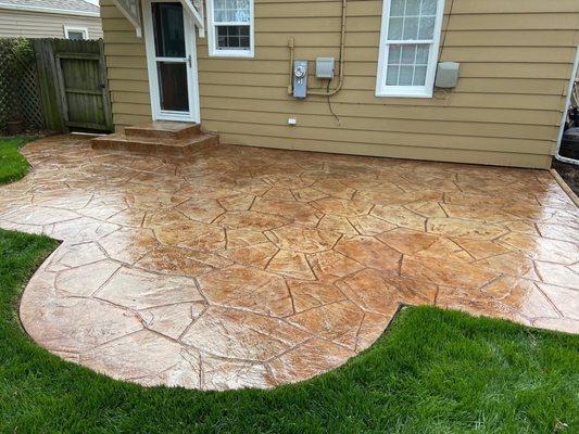 Stamped patio