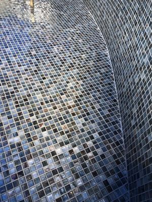 Fountain tile installation