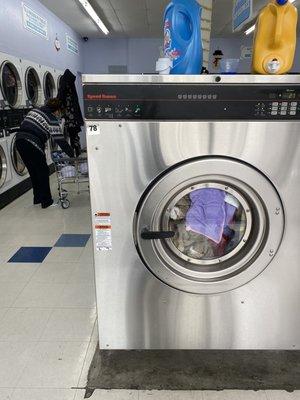 I washed so many blankets in this giant washer!