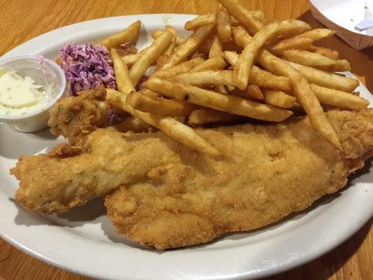 Fried haddock dinner