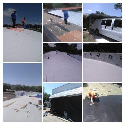 Roofers are getting it done.