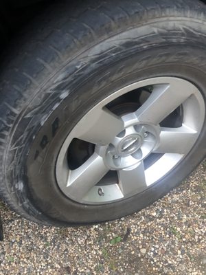 Tire scuffed