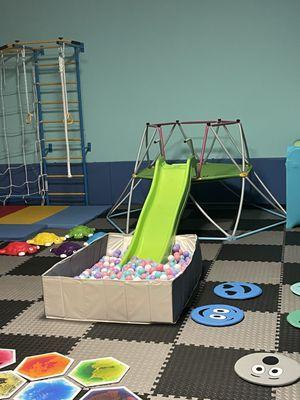 Closer look at our slide with small ball pit. All the kids really enjoy this!