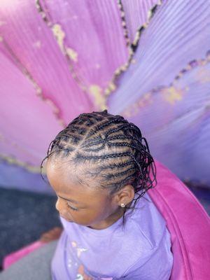 Kids natural hair cornrow