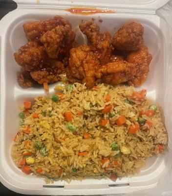 Sweet Chilli Boneless Wings and fried rice