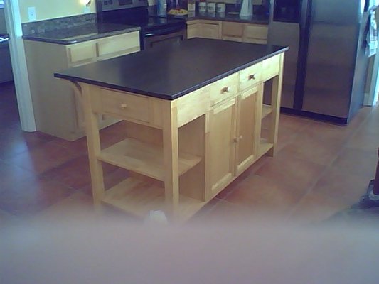 Custom finish on Kitchen island