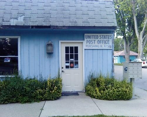 Post Office. Pershing, IN.  US 40.  July 2011.