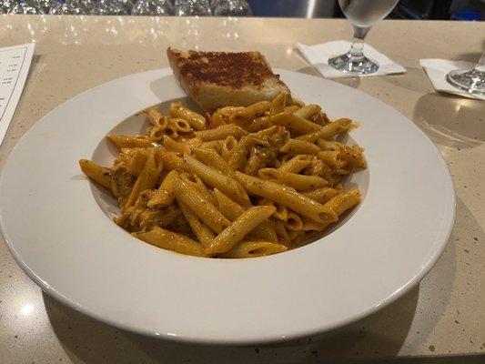 Cajun chicken and shrimp pasta