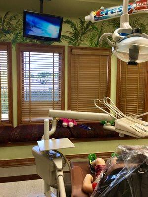 Tv while getting their teeth cleaned and waiting for the dentist :)