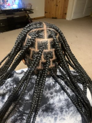 #Medium knotless box braids