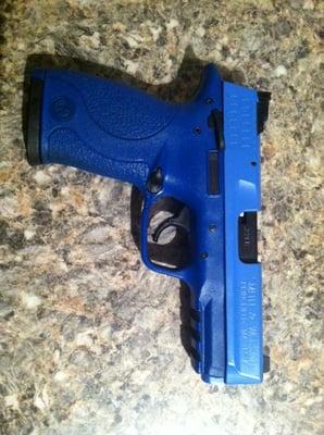 Two-toned blue Cerakote S&W