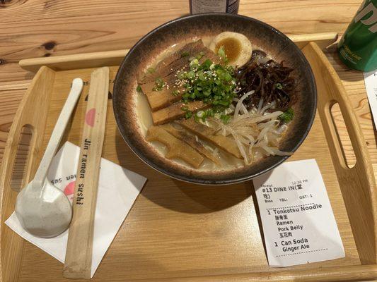 Tonkatsu Ramen with pork belly