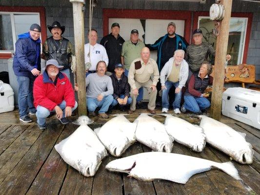 What a Day!   Group catch 3 fish over 200 bls and 3 over 100 lbs.