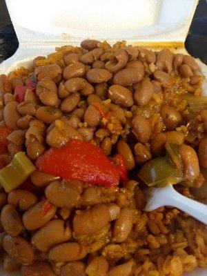 Brown rice and beans